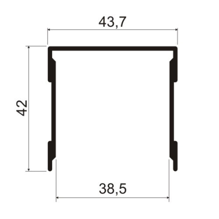 Направляющая верхняя одинарная MS330 Серебро (A00)